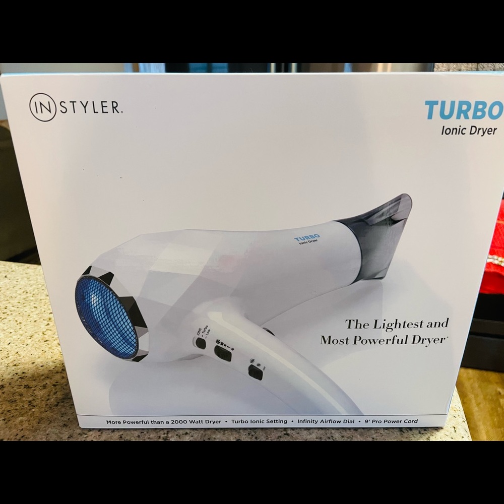 NEW in Box INSTLER TURBO Ionic Hair Dryer 2000 Watt Lightweight